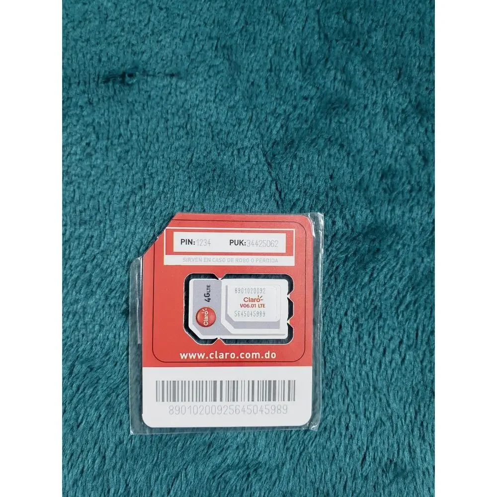 Claro 4G LTE Dominican Republic Travel Sim Card Chip Pre Paid Prepago